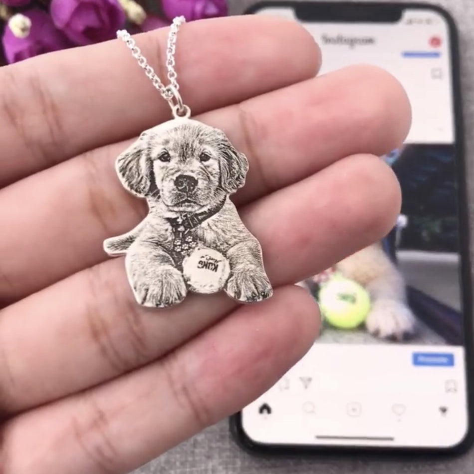 Collier personnalisé de votre animal en argent sterling 925! - Aristocracy Family