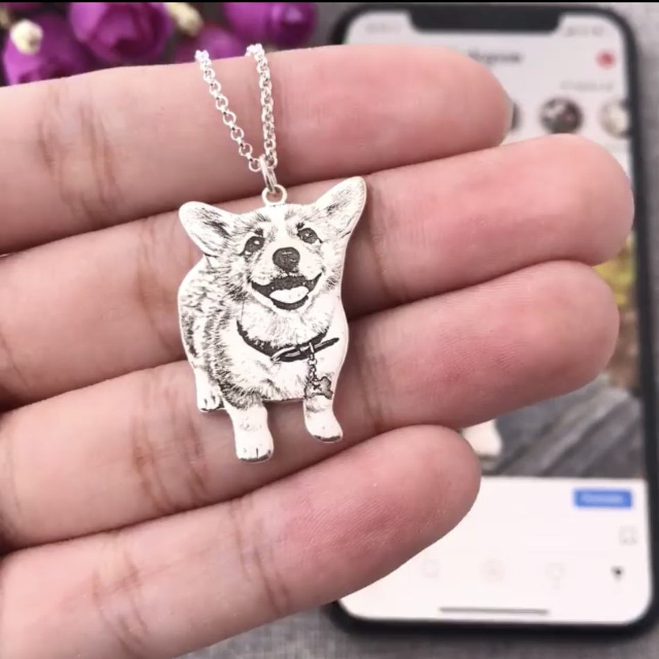 Collier personnalisé de votre animal en argent sterling 925! - Aristocracy Family