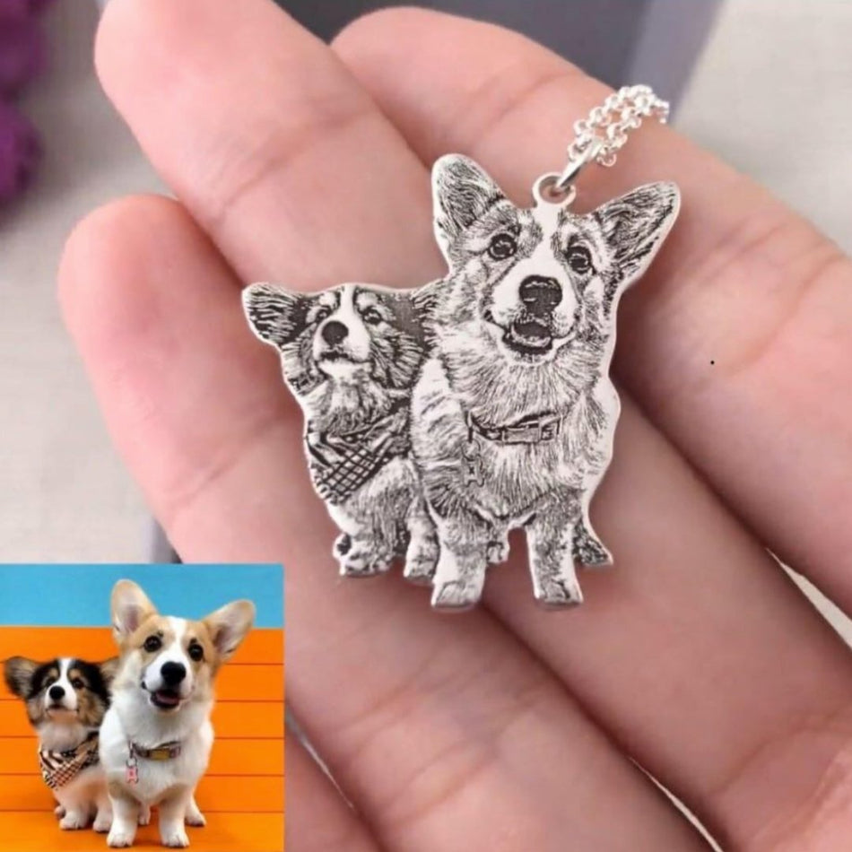 Collier personnalisé de votre animal en argent sterling 925! - Aristocracy Family